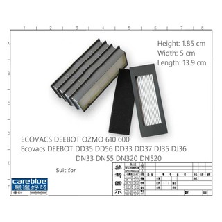 適配 Ecovacs Deebot Ozmo 610/600 Hepa Filter
