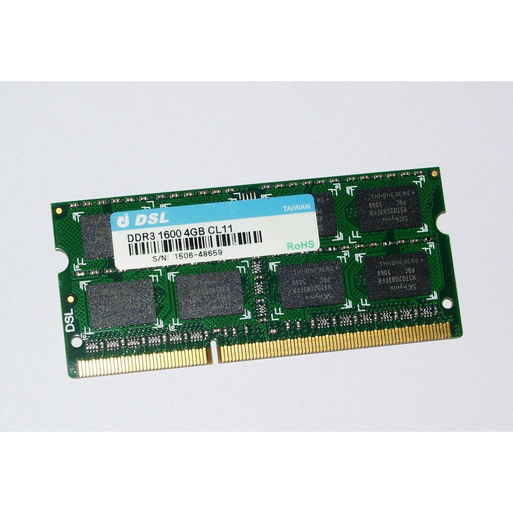 【大媽電腦】DSL 筆電用 DDR3 1600 4G 雙面顆粒 筆電記憶體 記憶體顆粒為SKhynix或hynix