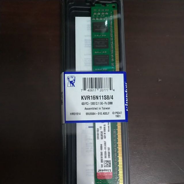 金士頓 桌電記憶體 DDR3 1600 4G 單面