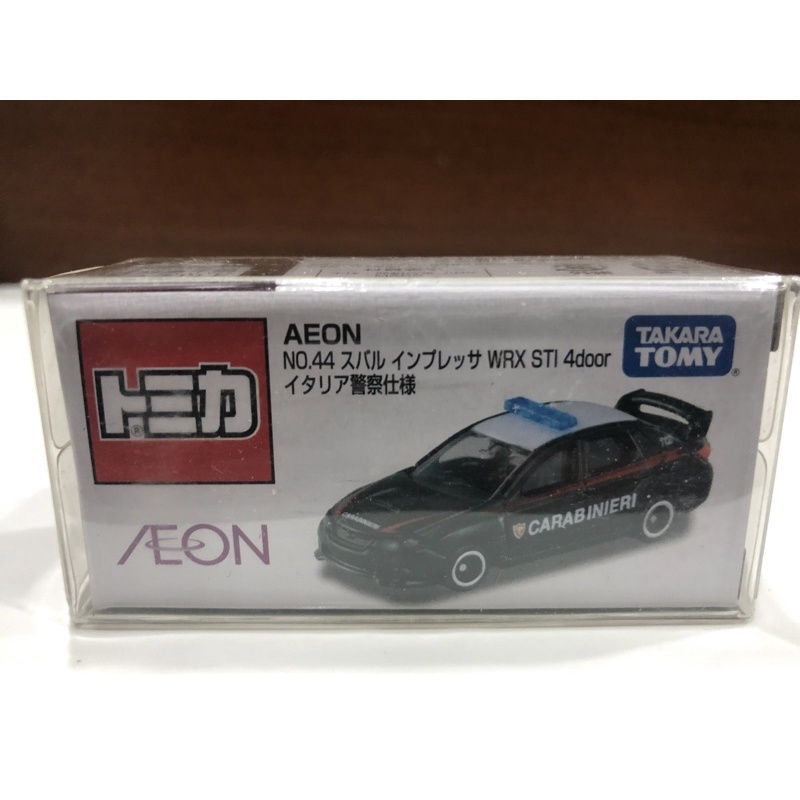 Tomica Aeon No.44 Subaru impreza WRX STI 4Door 外國警車 硬皮鯊