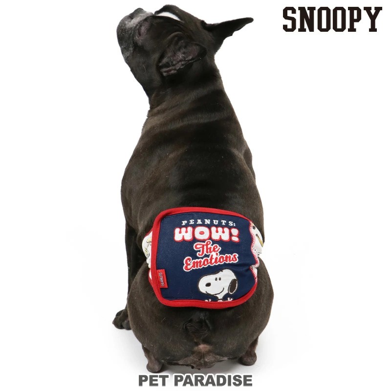 貝果貝果 日本 pet paradise 代理 SNOOPY 大頭經典禮貌帶 / 大狗 / 柴犬 黃金獵犬 [M214]