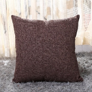 (永美小舖) 抱枕 45*45cm 咖啡色 北歐風 zakka 素色抱枕 亞麻抱枕 沙發靠枕 辦公室靠墊 裝飾 含芯