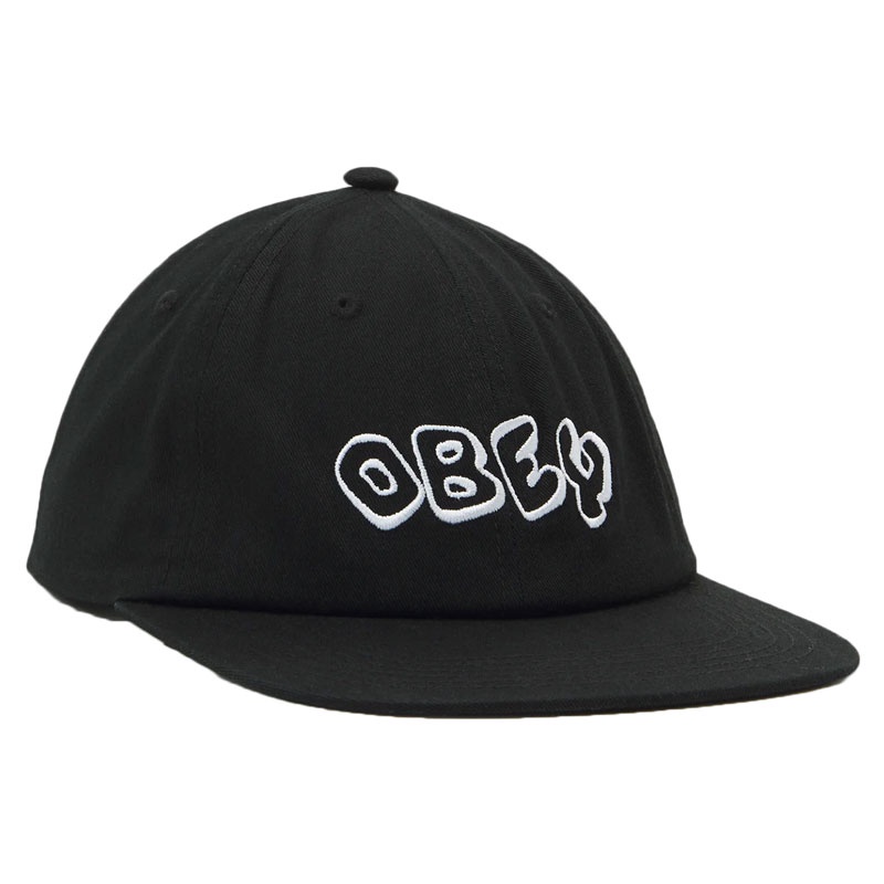 OBEY - 100580313 PLOT 6 PANEL SNAPBACK 滑板帽 / 六片帽 (黑色) 化學原宿