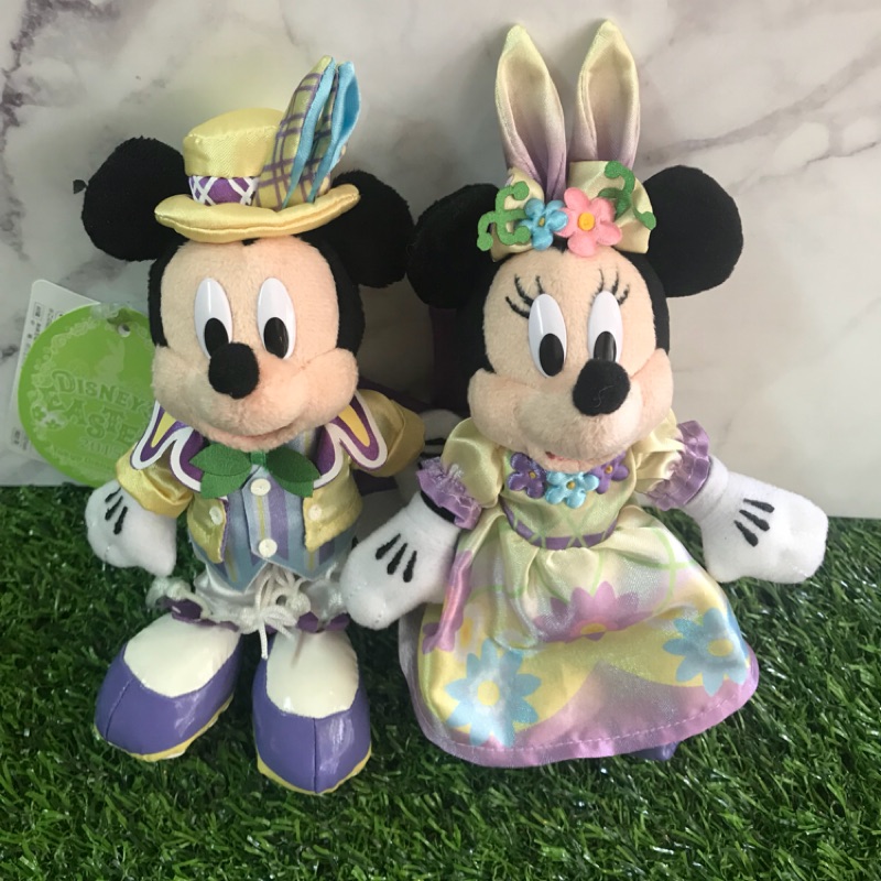 日本迪士尼2015年復活節限定服裝造型米奇米妮玩偶吊飾