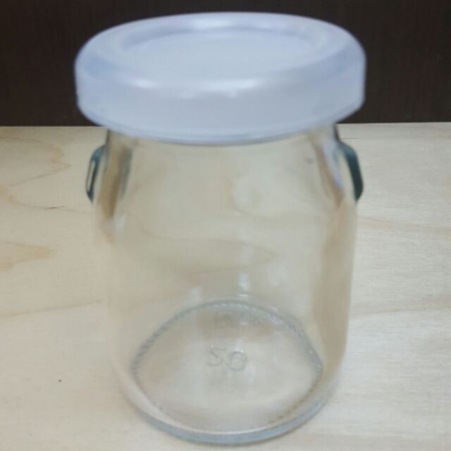 布丁瓶 牛奶瓶  布丁奶酪果凍杯 玻璃保羅瓶 含蓋有耳 100c.c.