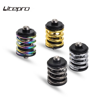 Litepro 折疊自行車彈簧懸掛後減震器鈦螺絲杆適用於 Bromtom 摺疊自行車和3Sixty 後減震