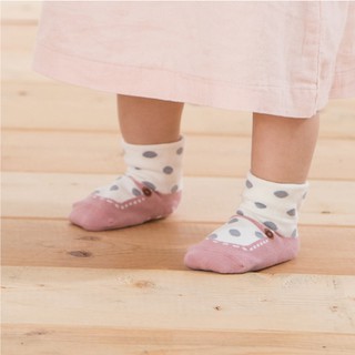 【現貨】MIT台灣製Supima寶寶鞋型禮盒襪組 彌月禮盒 寶寶襪 新生兒禮-可愛點點 P6804