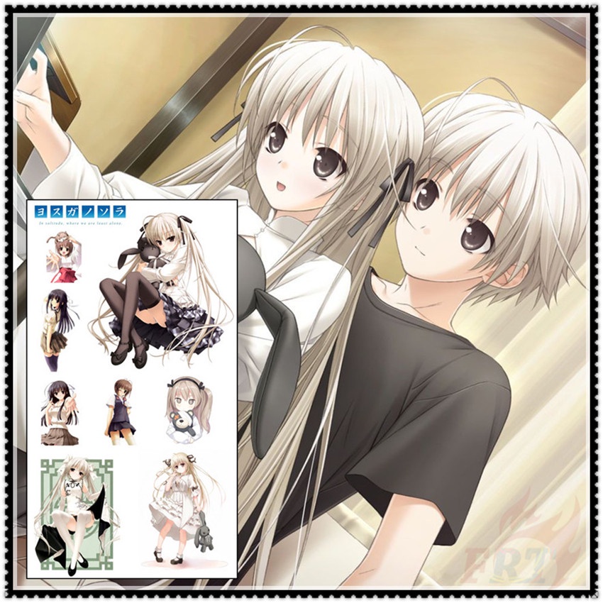 ✿ Yosuga no Sora Series 01 - 動漫迷你臨時紋身貼 ✿ 1 張防水紋身,適用於性感手臂鎖骨人體