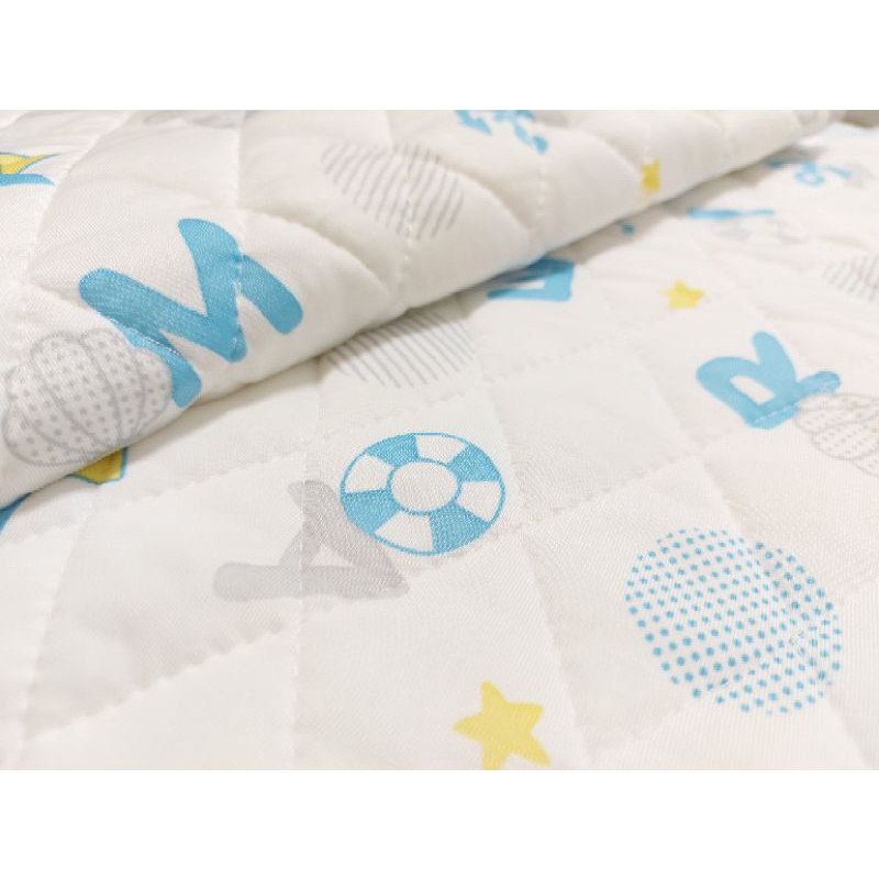 全新 日本開發 高涼感度款 加厚 接觸涼感 兒童床墊保潔墊/保護墊 床墊套床包 純棉雙面兩用 70*120cm 現貨