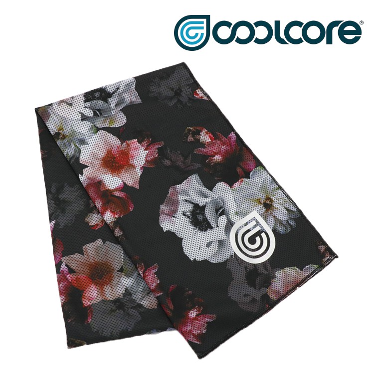 Coolcore CHILL SPORT 涼感運動巾 黑色花卉 FLORAL PRINT