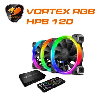 【COUGAR 美洲獅】VORTEX RGB HPB 120 PWM HDB 散熱風扇 三入組