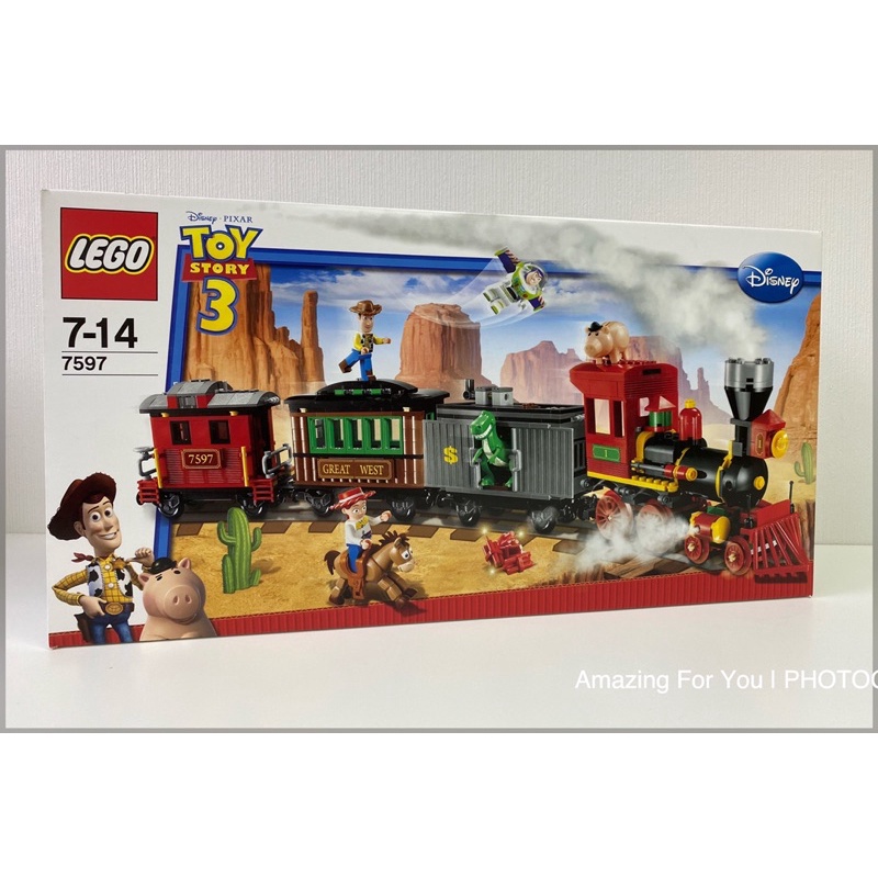 樂高7596 玩具總動員 火車 toy story3 正版 無盒 無盒 人偶在 LEGO 積木 益智 搬家出清