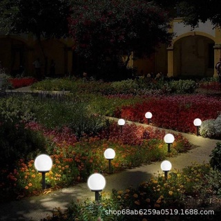 ☊跨境電商太陽能插地球泡燈10cm圓球燈戶外草坪燈裝飾庭院景觀燈