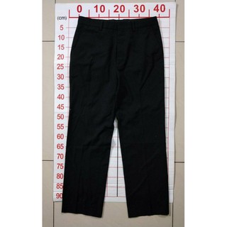 【二手衣櫃】高級精品名牌 MING LIOU 黑色西裝褲 休閒紳士商務西裝褲 黑色休閒長褲 雅痞英倫風 1080222