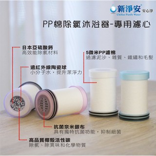 【水築館淨水】新淨安PP棉沐浴器專用濾心 洗澡洗臉洗滌 除雜質 奈米抗菌(多色可選)免運費 過濾器(SJA805)