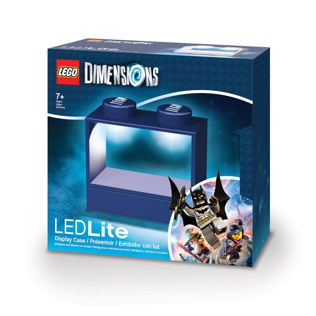 LEGO LED Lite Dimensions 樂高人偶 LED 觸控 壁燈 展示盒 展示架 - 藍