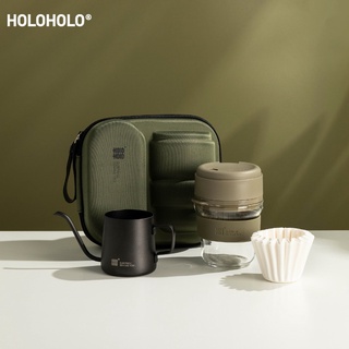 【沐湛咖啡】HoLoHoLo迷你手沖套裝 便攜式套裝／手沖咖啡杯／玻璃咖啡壺／露營旅行套組