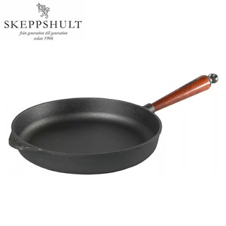 【瑞典SKEPPSHULT】 0002T 鑄鐵平底煎鍋 山毛櫸木柄 20公分 母親節禮物