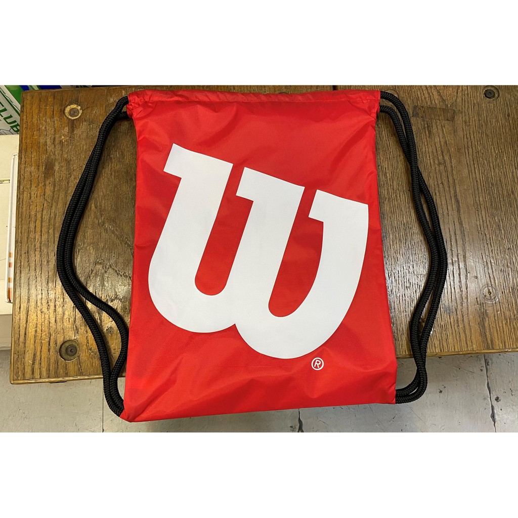 文瑞體育(自取可刷國旅卡) Wilson 簡易球拍袋 單顆裝 籃球袋 束口袋 網袋  輕便袋 網球袋