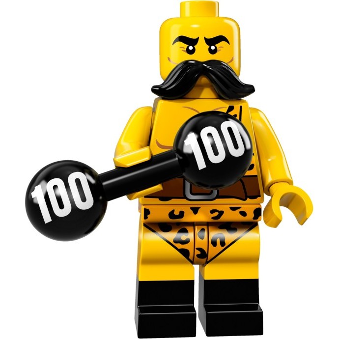「翻滾樂高」LEGO 71018 抽抽樂系列十七代 舉重男 Circus Strong Man 全新已拆未組