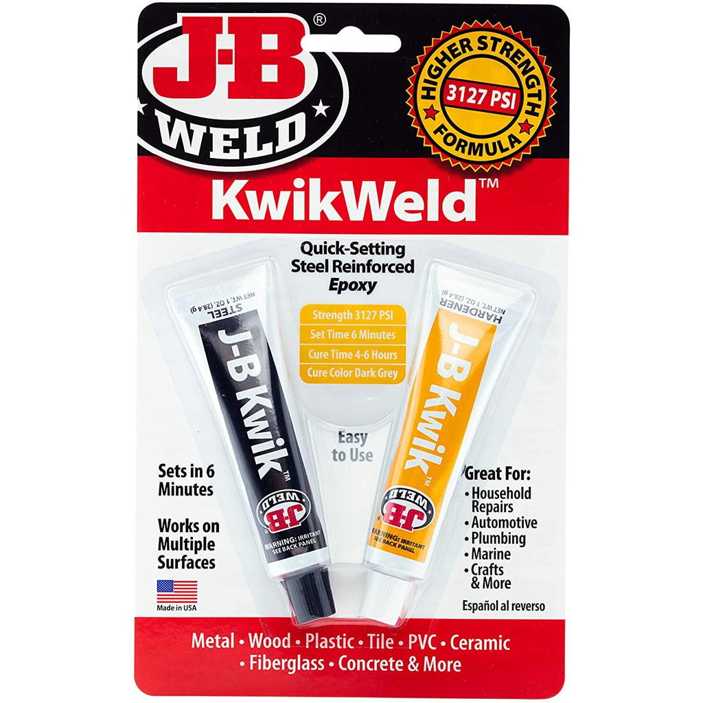 美國 J-B Weld 快乾型 金屬結合劑 冷焊劑 冷焊膠 2管 2oz