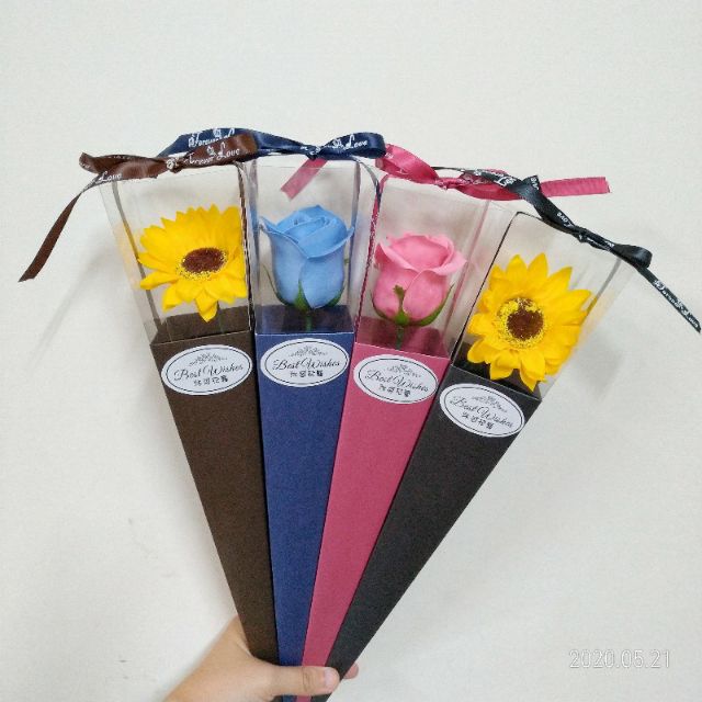 香皂花向日葵香皂花束香皂玫瑰花單支花玫瑰花教師節花束婚禮小物畢業花束禮物玫瑰花束 蝦皮購物
