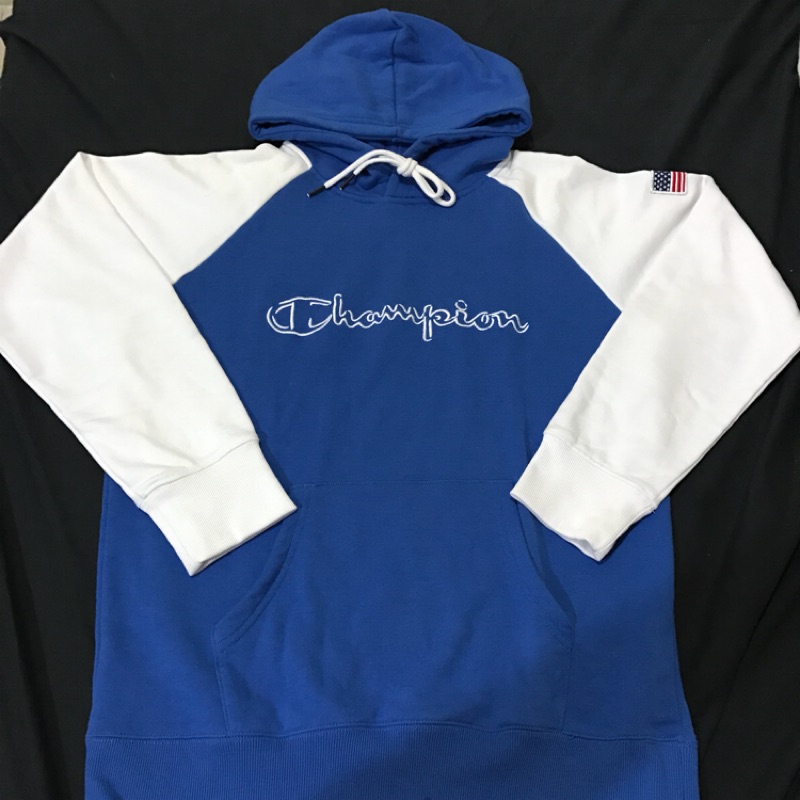 Champion 帽T 藍白 情侶裝