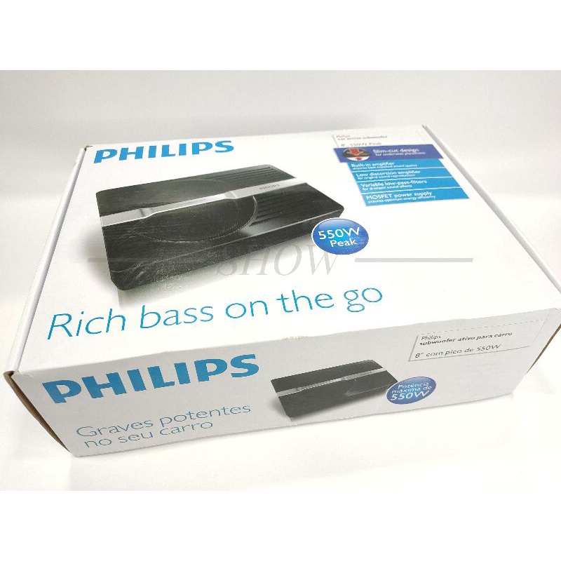 🚚【24h出貨】荷蘭🇳🇱知名品牌 飛利浦 philips🔈8吋 主動式 薄型重低音 內建擴大機 汽車喇叭 車用喇叭 先鋒