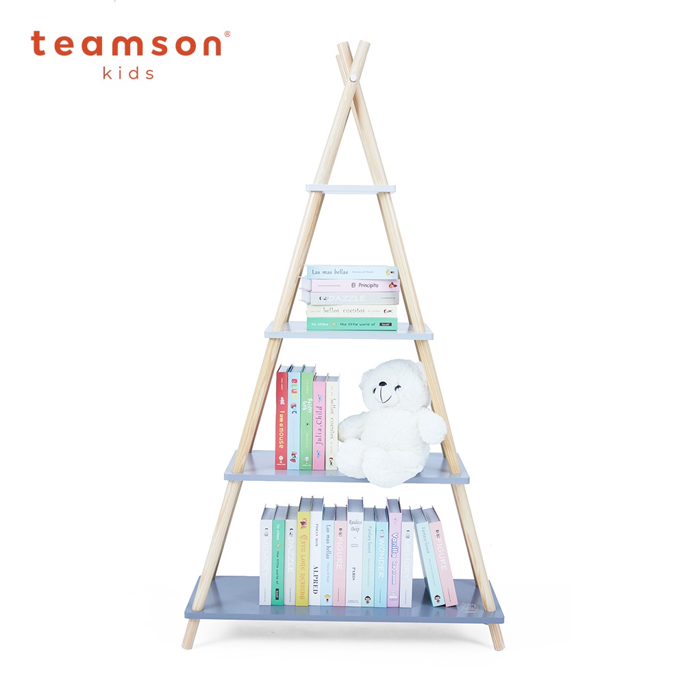 Teamson 兒童簡約木製三角置物展示書架-限量福利品