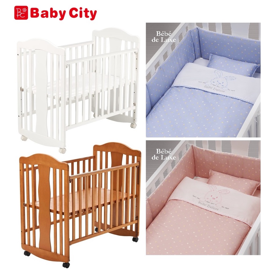 娃娃城Baby City幸福小床+寢具組嬰兒床-嬰兒床｜床｜木床