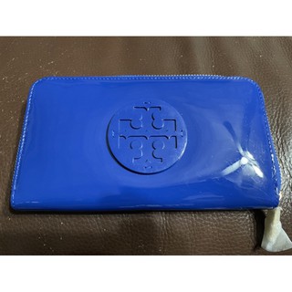 Tory burch 亮面漆皮立體logo長夾（全新）