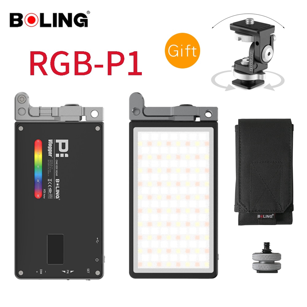 Boling BL-P1 RGB P1 2500K-8500K 可調光全彩 LED 視頻燈攝影工作室相機燈用於 Vlog