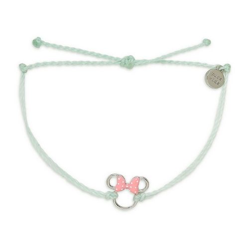 PURA VIDA 美國手工 DISNEY MINNIE MOUSE 米妮綴飾 湖水綠色蠟線衝浪手環