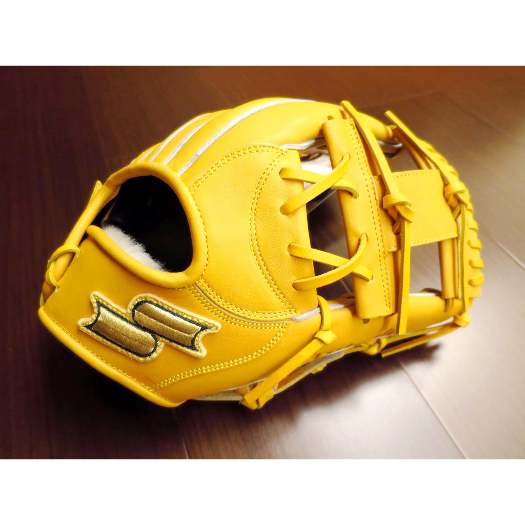 {圓圓小舖}全新日製硬式日本製SSK目錄外限定最高等級probrain棒壘球手套內野工字擋手套棒球手套黃色