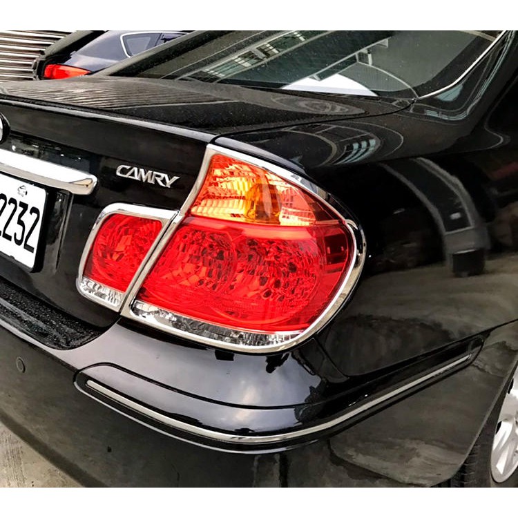 Toyota Camry 5.5代 2004~2006 改裝 鍍鉻銀 車燈框飾貼 後燈框 尾燈框