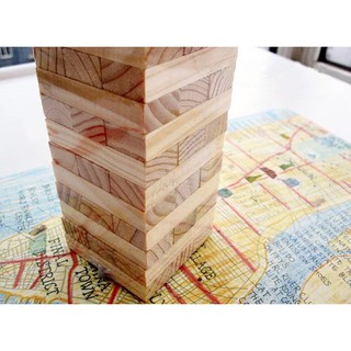 WOOD BLOCK 攜帶型疊疊樂 木頭 48片裝 平衡積木