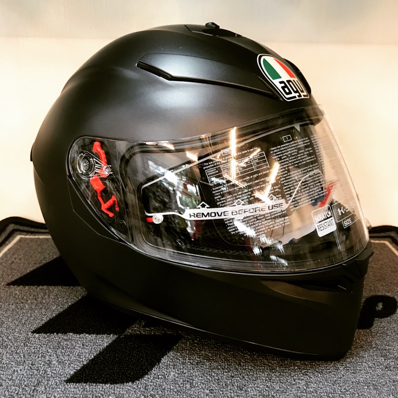 大里moto2輪館 義大利🇮🇹AGV K3SV 平光黑(XL)