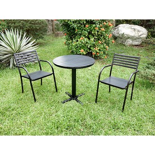 【南洋風休閒傢俱】戶外休閒椅系列-庭園塑木餐桌椅組 戶外休閒咖啡餐桌椅組 (PT070R HC345)
