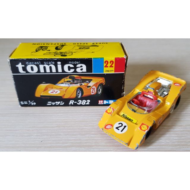 tomica 22 黑盒 日本製 R382  注意是戰損車 盒差 車差