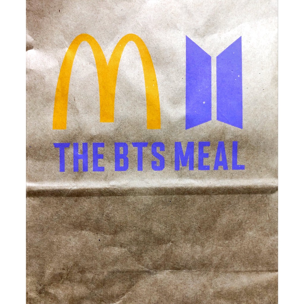 BTS 麥當勞聯名 限量紙袋 防彈少年團 麥當勞 聯名套餐 紙袋