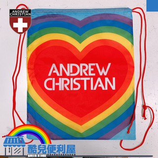 美國 Andrew Christian 彩虹心型隨身後背包 Pride Heart Rainbow Backpack