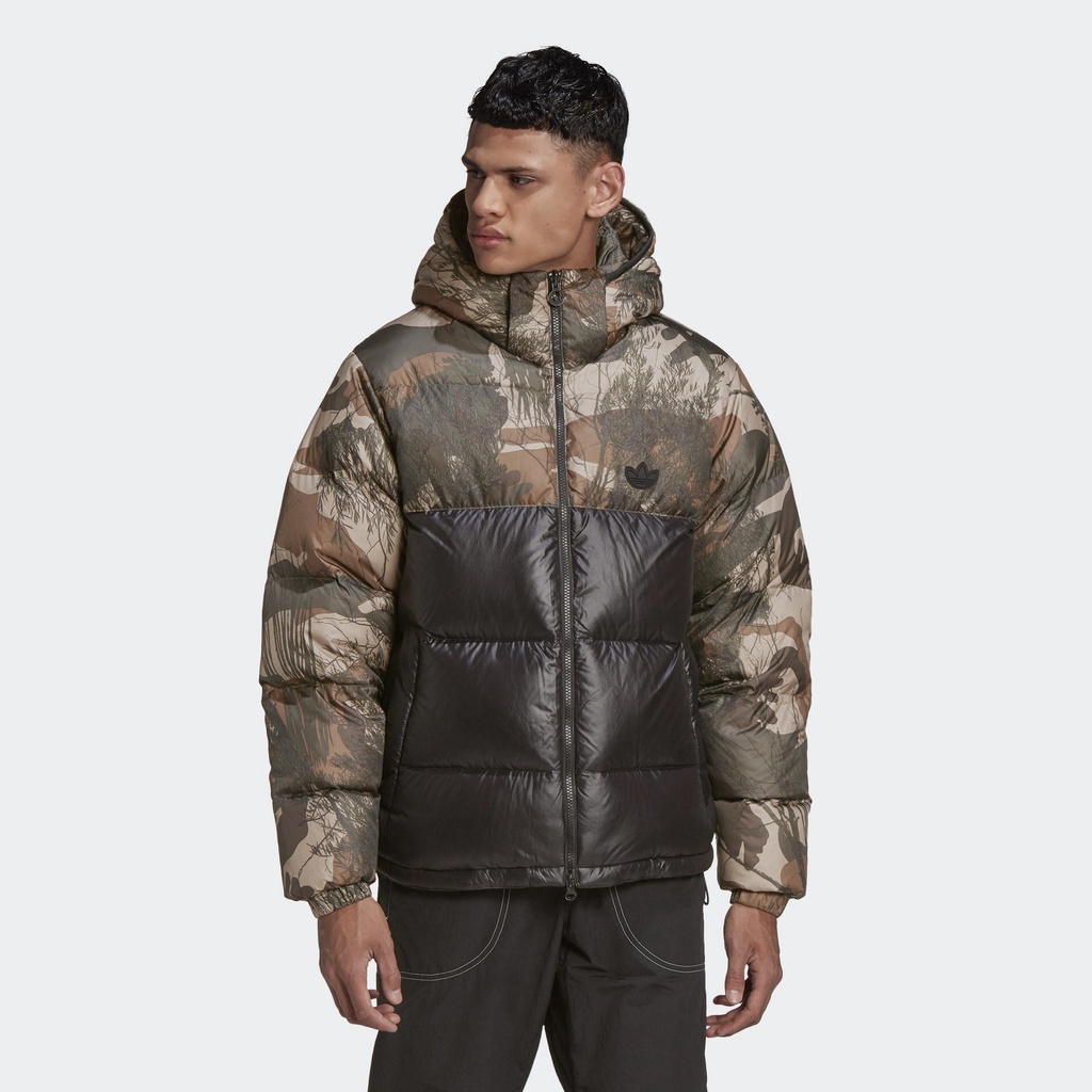 ⓉⒽⓇⒺⒺⒼ🔥7折⚡ADIDAS ORIGINALS 雙面穿 鋪棉外套 連帽 保暖 拉鍊口袋 叢林迷彩 男 GH1486