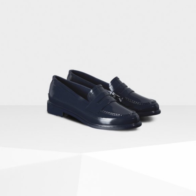 HUNTER BOOTS 雨靴 - Original Penny Loafers 樂福鞋 (女款) #Navy 深藍款