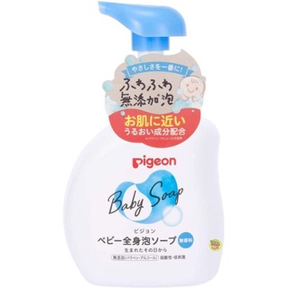 【JPGO】日本製 貝親 Pigeon 嬰兒全身可用泡沫沐浴乳 500ml