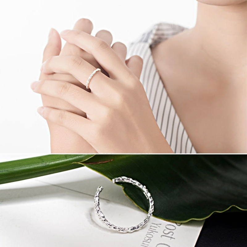 【AngelNaNa】S925通體純銀戒指-可調開口女戒指(SRA0601-06)
