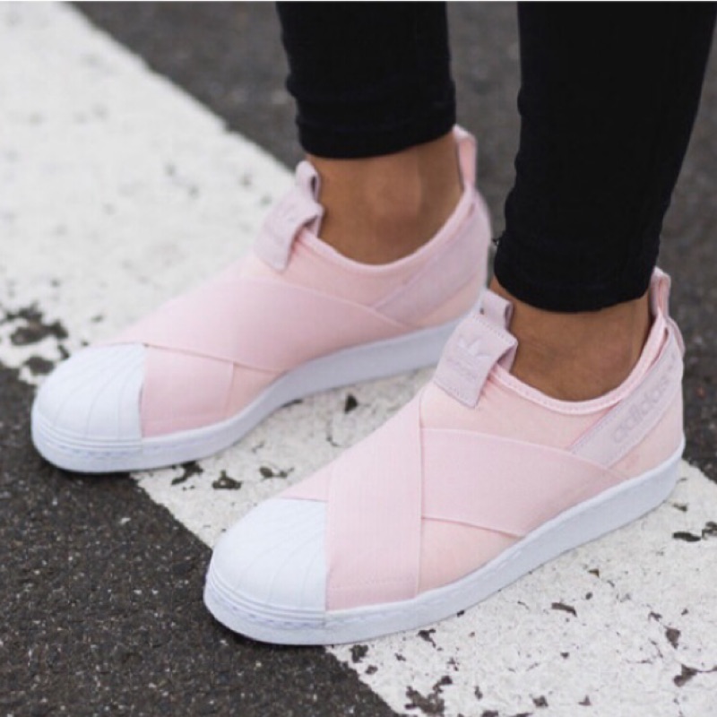 Adidas originals superstar slip on pink 