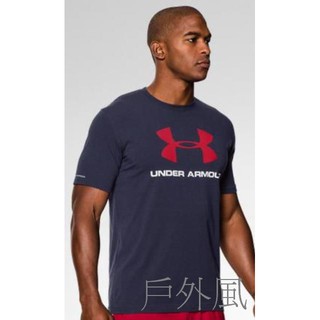 【戶外風】UNDER ARMOUR 男 HG 能量棉大LOGO短袖T恤