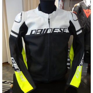 瀧澤部品 義大利 DAINESE 丹尼斯 AGILE LEATHER 黑白黃 防摔衣 皮上衣 夾克 防摔防護 通勤重機