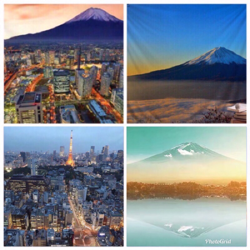日本風情系列掛布背景布掛毯家居裝飾桌布富士山東京橫濱 蝦皮購物