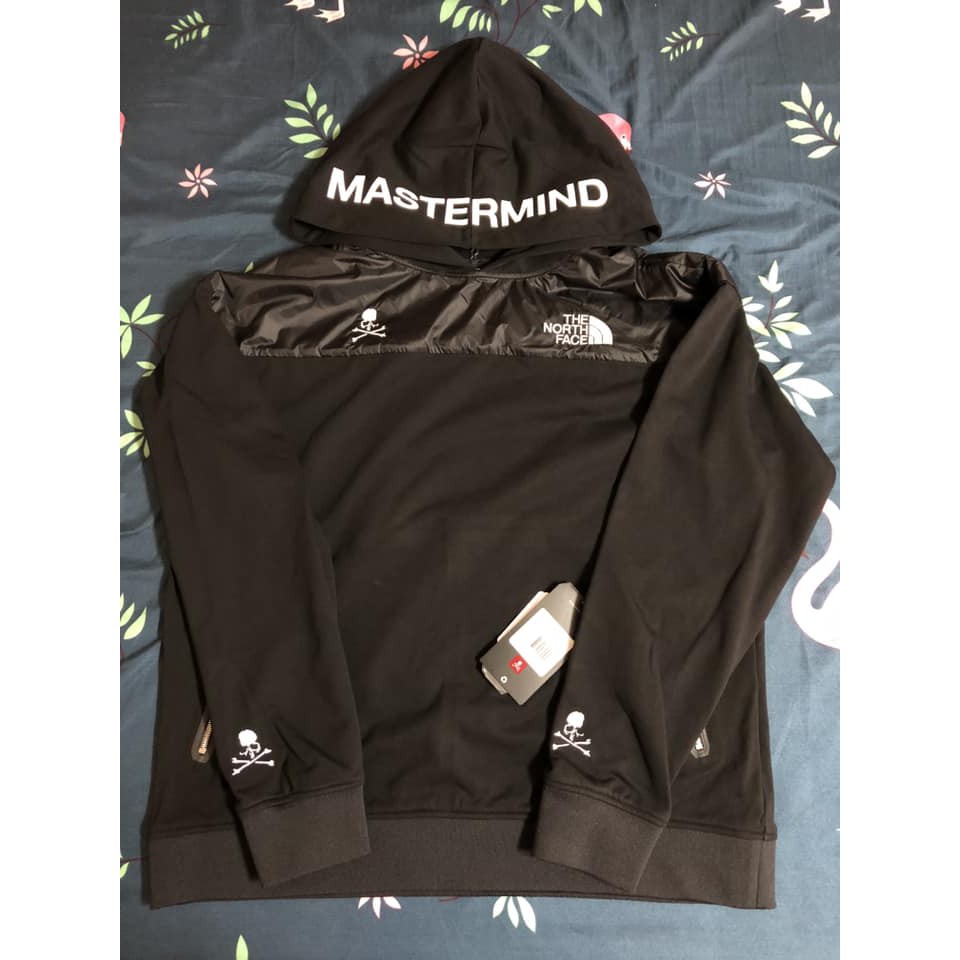 THE NORTH FACE X MASTERMIND WORLD 2018 聯名 長袖帽T 黑標 骷髏頭 現貨XL